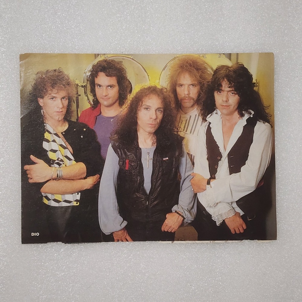 DIO heavy metal hair band vintage poster clipping 8x10 1980s